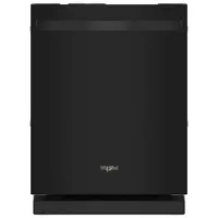 Whirlpool 24" 44dB Built-In Dishwasher with Stainless Steel Tub & Third Rack (WDT550SAPB) - Black