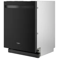 Whirlpool 24" 44dB Built-In Dishwasher with Stainless Steel Tub & Third Rack (WDT550SAPB) - Black