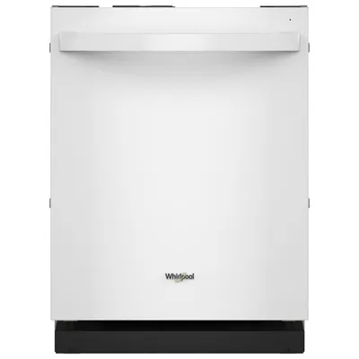 Whirlpool 24" 44dB Built-In Dishwasher with Stainless Steel Tub & Third Rack (WDT550SAPW) - White