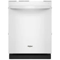 Whirlpool 24" 44dB Built-In Dishwasher with Stainless Steel Tub & Third Rack (WDT550SAPW) - White