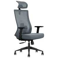 Fauteuil de bureau ergonomique à dossier haut de Kopplen - Gris