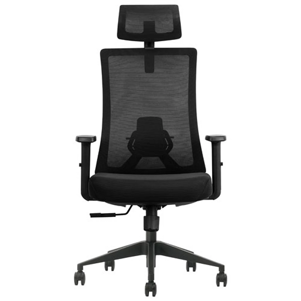 Fauteuil de bureau ergonomique en filet à dossier haut de Kopplen - Noir