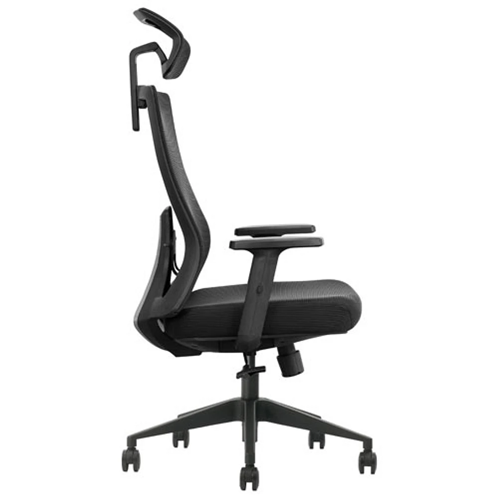 Fauteuil de bureau ergonomique en filet à dossier haut de Kopplen - Noir