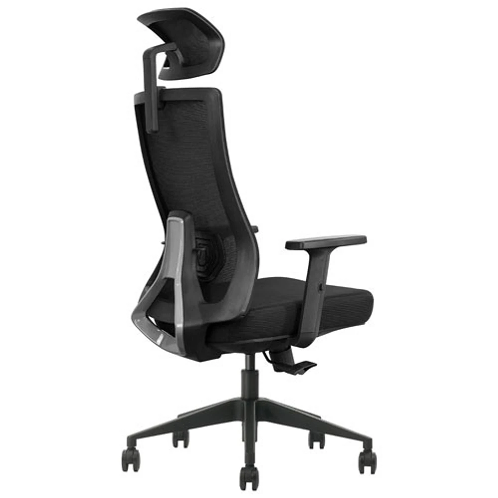 Fauteuil de bureau ergonomique en filet à dossier haut de Kopplen - Noir