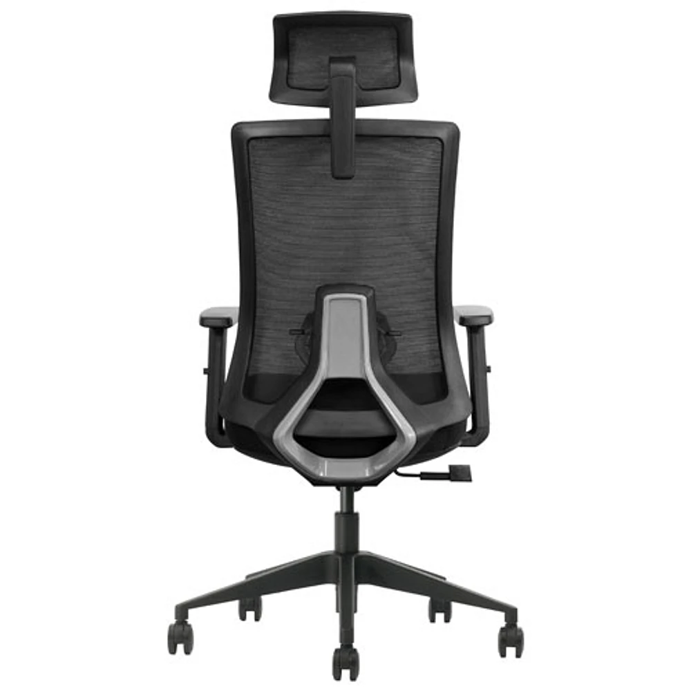 Fauteuil de bureau ergonomique en filet à dossier haut de Kopplen - Noir