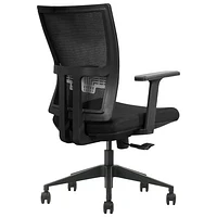 Fauteuil de bureau ergonomique en filet à dossier mi-haut de Kopplen - Noir