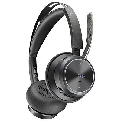 Casque d'écoute sans fil Poly Voyager Focus 2 de HP - Noir