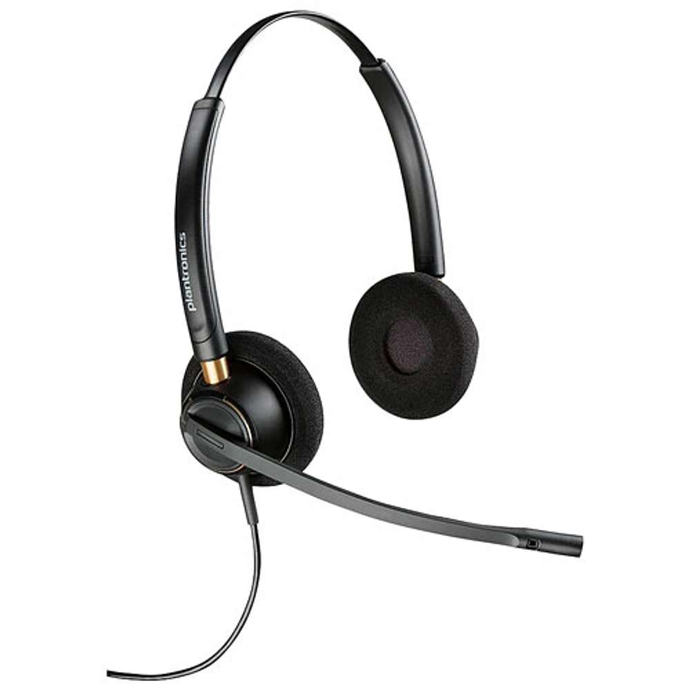 Casque d'écoute avec fil à suppression du bruit Poly EncorePro 520 de HP - Noir