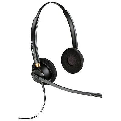 Casque d'écoute avec fil à suppression du bruit Poly EncorePro 520 de HP - Noir