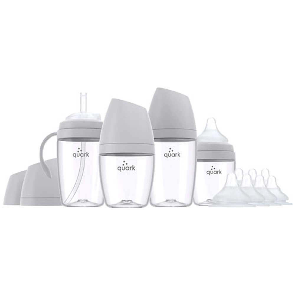 Ensemble de biberons hybrides BuubiBottle de Quark - Gris