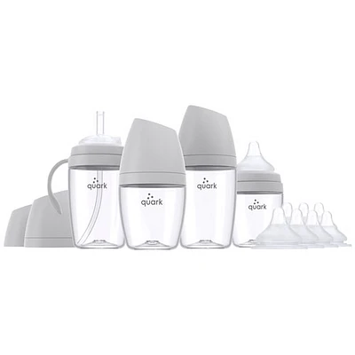 Ensemble de biberons hybrides BuubiBottle de Quark - Gris