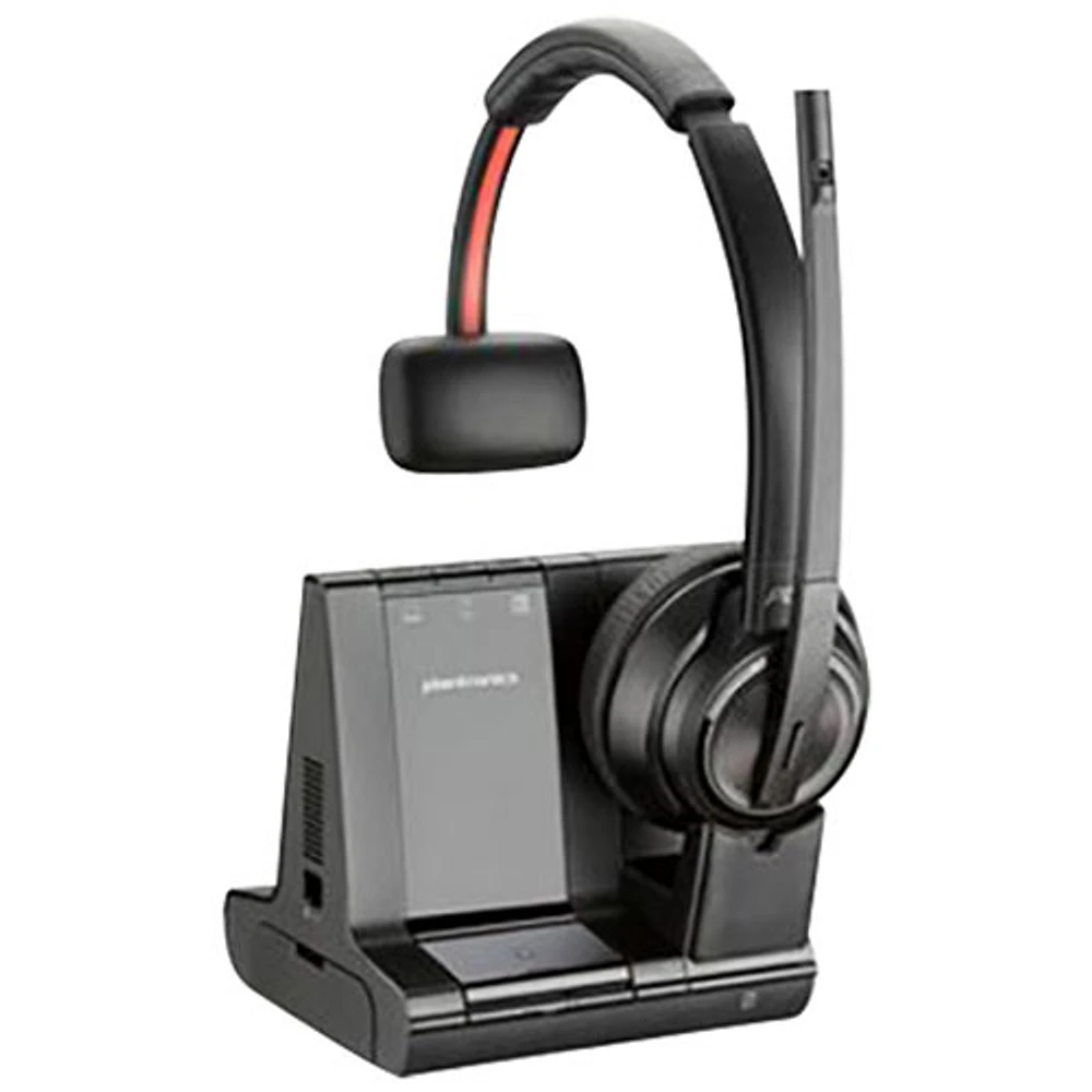 Casque d'écoute 100 % sans fil à suppression du bruit Poly Savi 8200 de HP - Noir