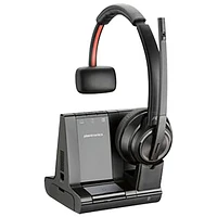 Casque d'écoute 100 % sans fil à suppression du bruit Poly Savi 8200 de HP - Noir