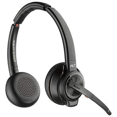 Casque d'écoute 100 % sans fil à suppression du bruit Poly Savi 8220-M de HP - Noir