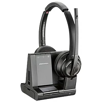Casque d'écoute 100 % sans fil à suppression du bruit Poly Savi 8220-M de HP - Noir