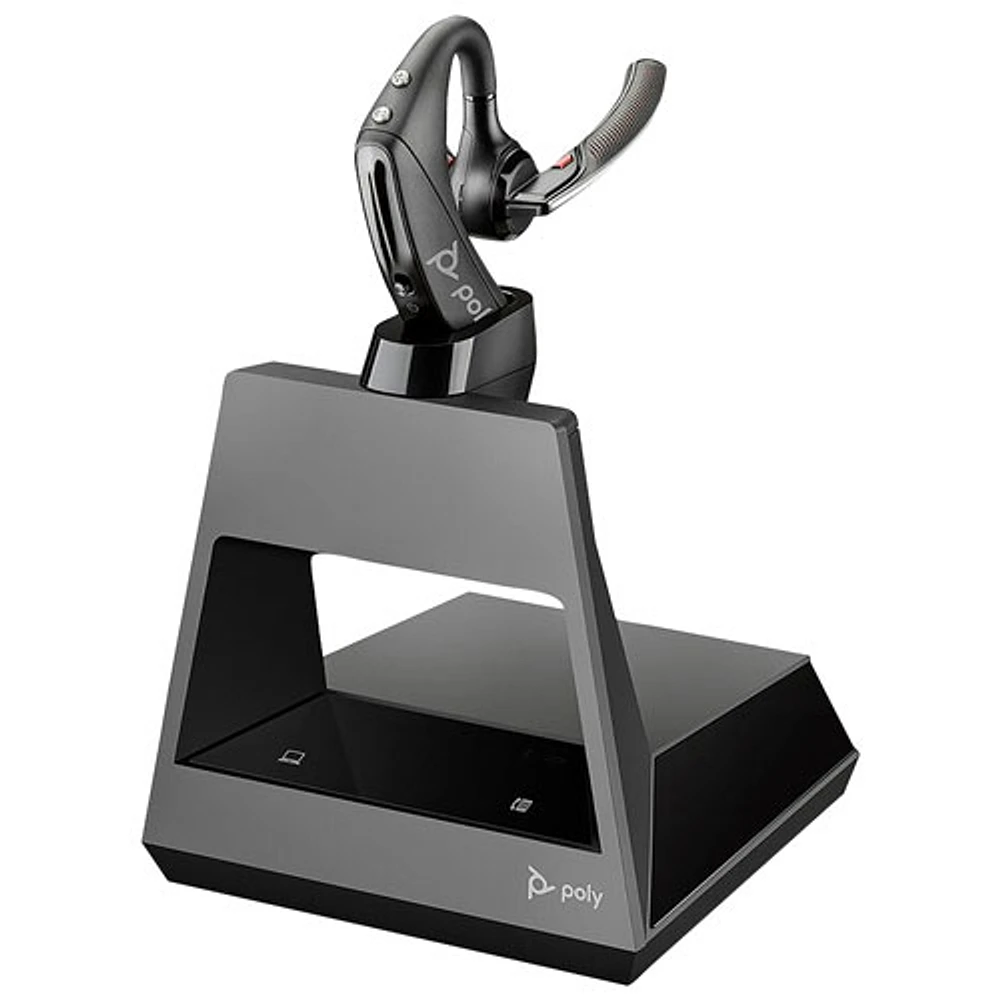 Casque d'écoute Bluetooth à suppression du bruit Poly Voyager 5200 de HP - Noir
