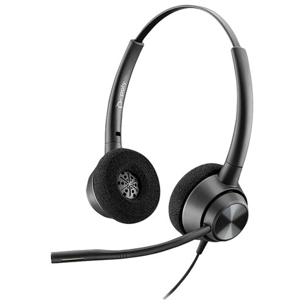 Casque d'écoute avec fil à suppression du bruit Poly EncorePro 320 de HP - Noir