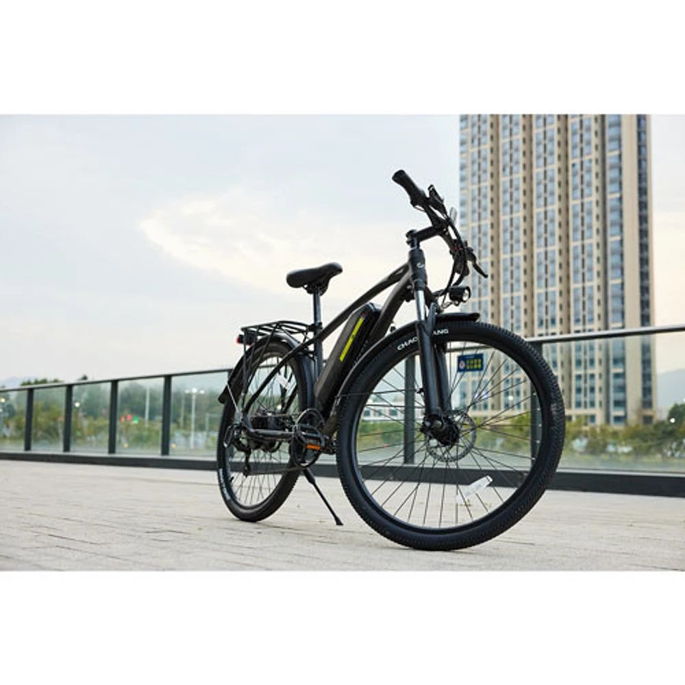 GoPowerBike GoFalcon Electric City Bike (500W Motor / Up to 80km Battery Range / 32km/h Top Speed) - Black - Exclusive Retail Partner