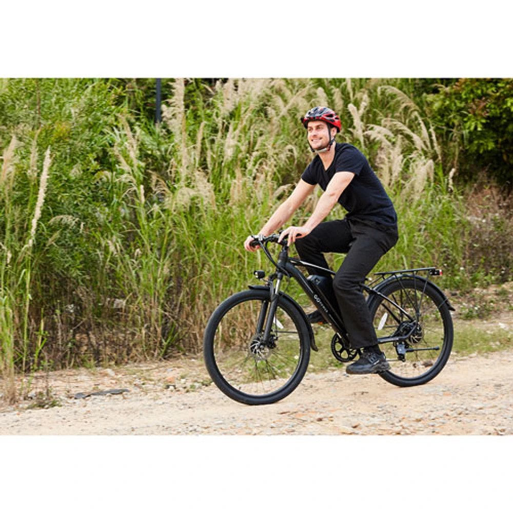 GoPowerBike GoFalcon Electric City Bike (500W Motor / Up to 80km Battery Range / 32km/h Top Speed) - Black - Exclusive Retail Partner