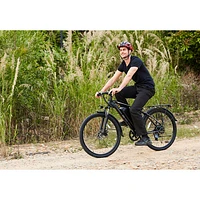 GoPowerBike GoFalcon Electric City Bike (500W Motor / Up to 80km Battery Range / 32km/h Top Speed) - Black - Exclusive Retail Partner