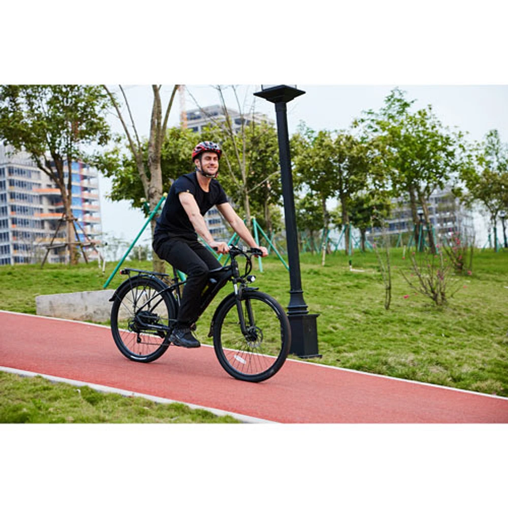 GoPowerBike GoFalcon Electric City Bike (500W Motor / Up to 80km Battery Range / 32km/h Top Speed) - Black - Exclusive Retail Partner