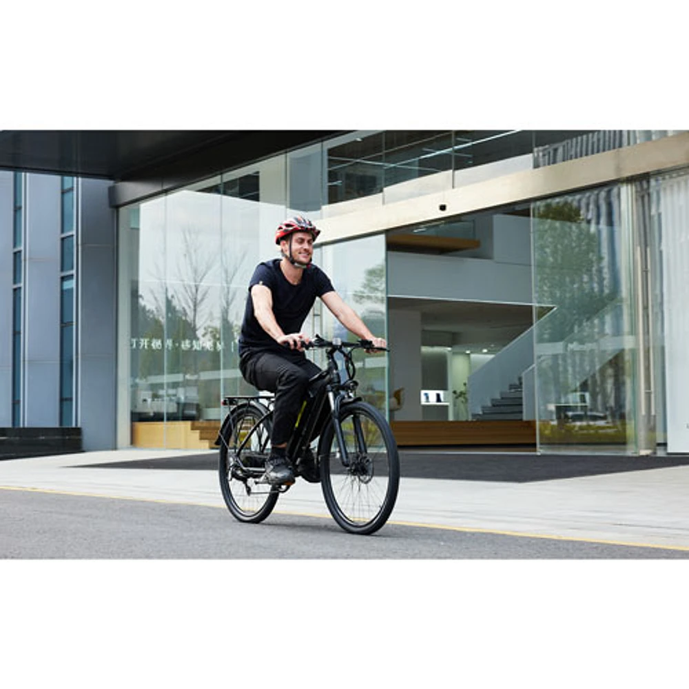 GoPowerBike GoFalcon Electric City Bike (500W Motor / Up to 80km Battery Range / 32km/h Top Speed) - Black - Exclusive Retail Partner