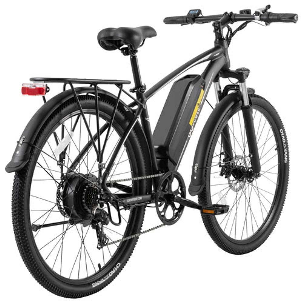 GoPowerBike GoFalcon Electric City Bike (500W Motor / Up to 80km Battery Range / 32km/h Top Speed) - Black - Exclusive Retail Partner