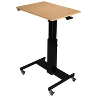 Rocelco 28" Portable & Adjustable Sit-Stand Desk - Wood