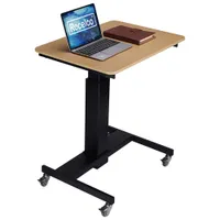 Rocelco 28" Portable & Adjustable Sit-Stand Desk - Wood