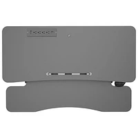 Rocelco 37.4"W Ergonomic Adjustable Electric Desk Riser with Keyboard Tray - Black