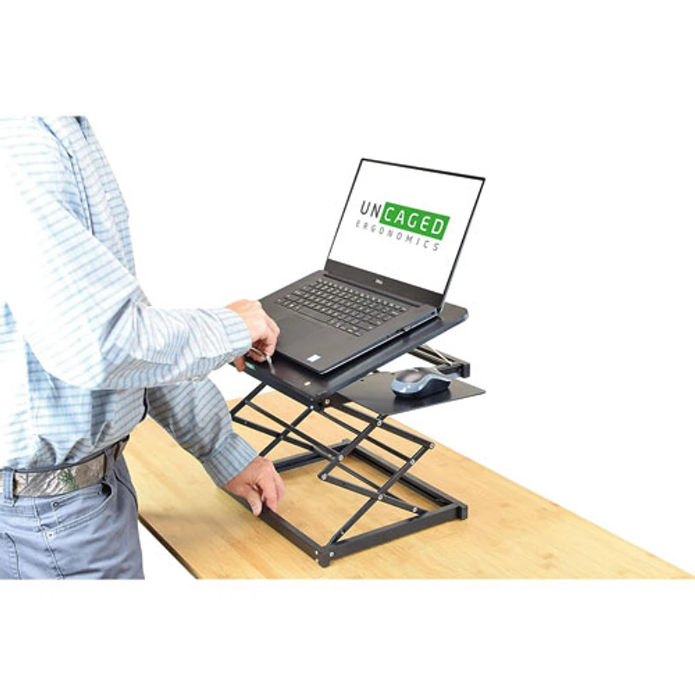 Uncaged Ergonomics CD4 Ergonomic Adjustable Laptop Stand - Black