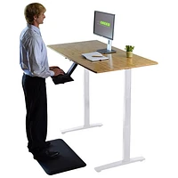 Uncaged Ergonomics Rise Up 60" Electric Height Adjustable Sit-Stand Desk - Natural Bamboo