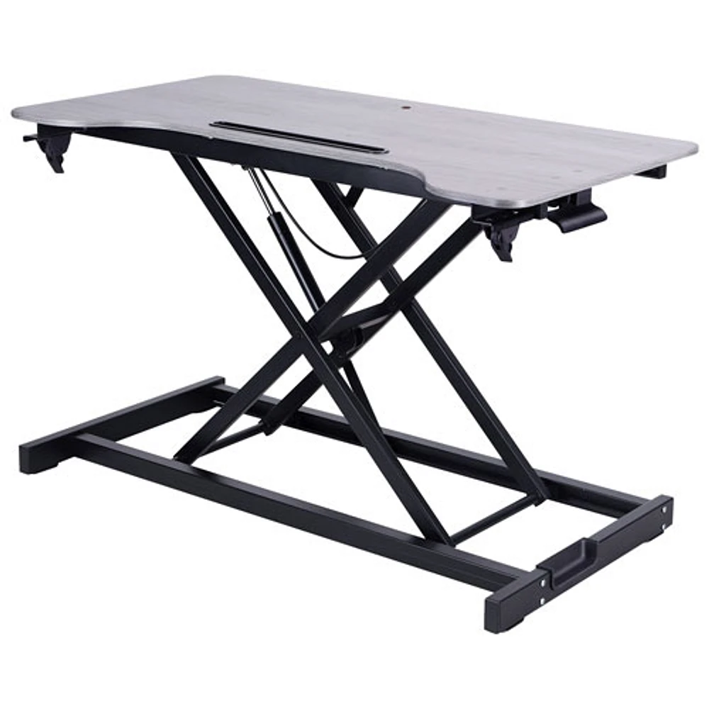 Rocelco 32" Height Adjustable Sit-Stand Desk with Keyboard Tray - Black