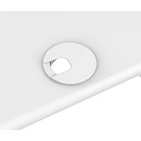 Rocelco 40"W Ergonomic Adjustable Desk Riser with Keyboard Tray - White