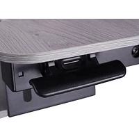 Rocelco 32"W Ergonomic Adjustable Desk Riser with Keyboard Tray - Grey