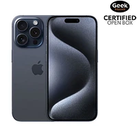 Boîte ouverte - iPhone 15 Pro de 128 Go d'Apple - Titane bleu - Déverrouillé