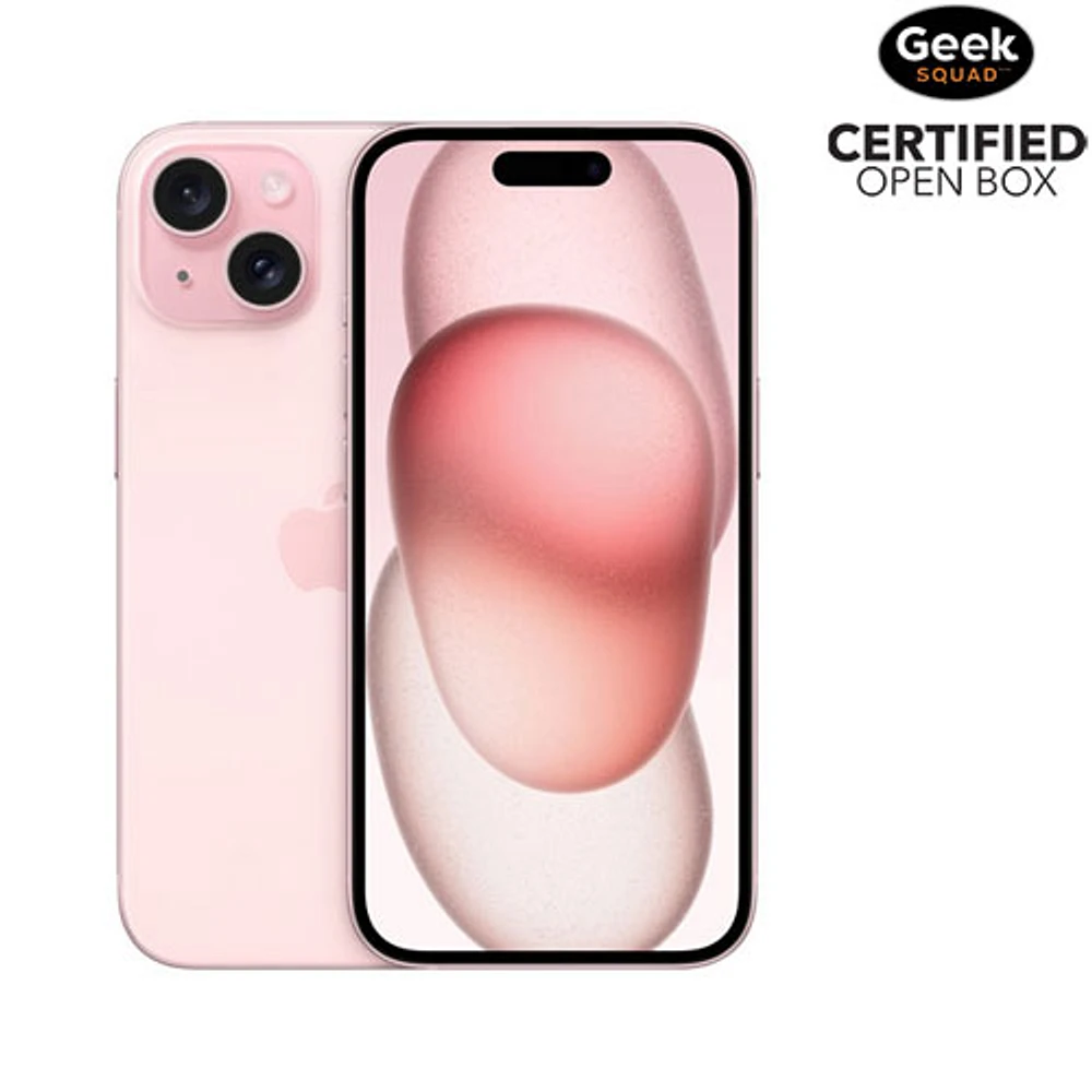 Boîte ouverte - iPhone 15 de 128 Go d'Apple - Rose - Déverrouillé