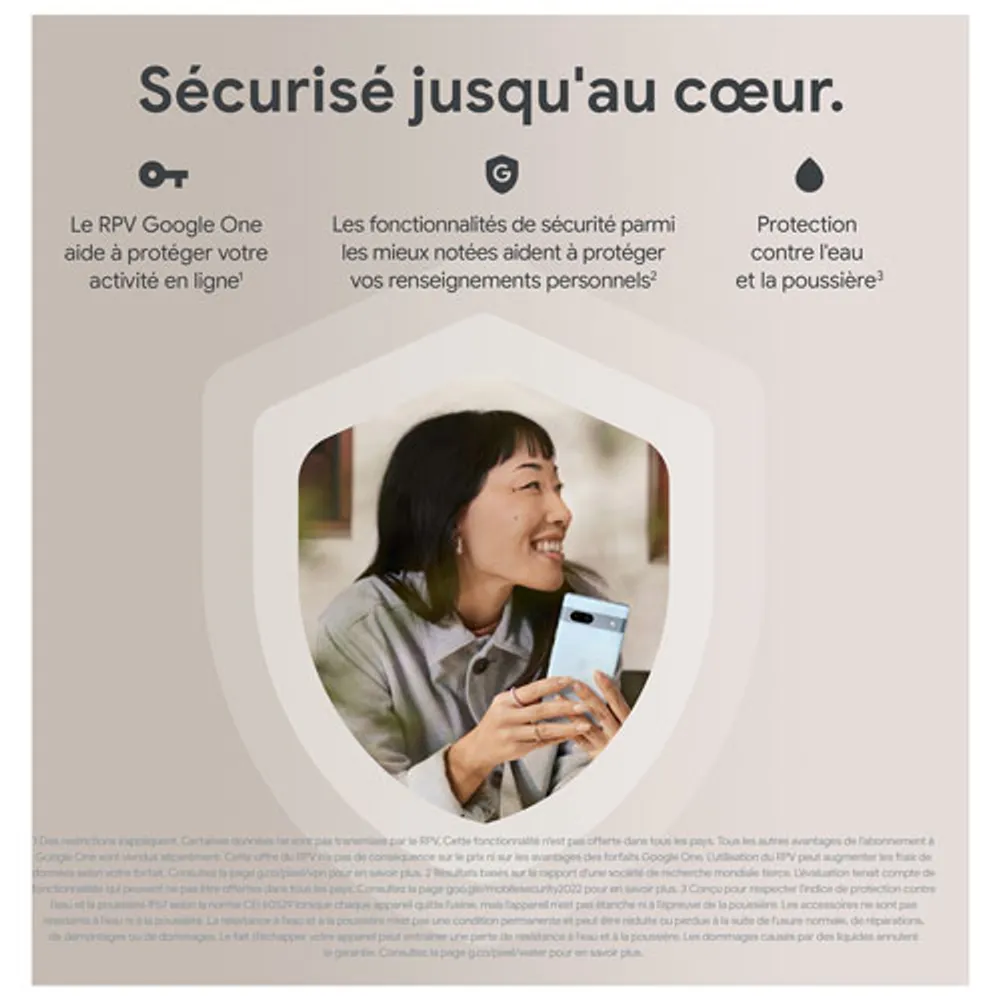 Pixel 7a de 128 Go de Google avec Virgin Plus - Charbon - Financement mensuel