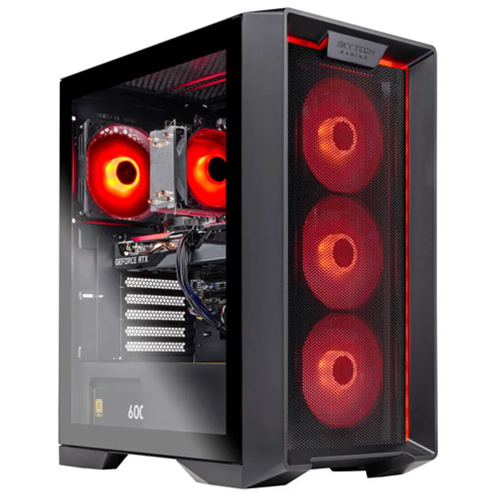 SkyTech Nebula Gaming PC (Intel Core I5-12400F/1TB SSD/16GB RAM/GeForce RTX4060/Windows 11) - English