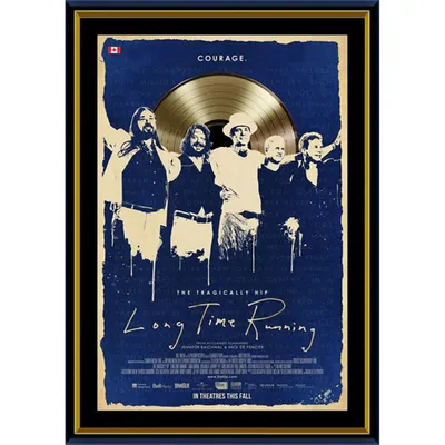 Frameworth The Tragically Hip: Long Time Running Print with Gold LP Framed Canvas (26x34")