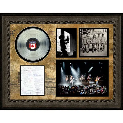 Frameworth The Tragically Hip: Lyrics Collage with Platinum LP Framed Canvas (37x28")