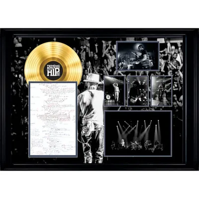 Frameworth The Tragically Hip: On Tour Collage with Lyric Sheet and Silver LP Framed Canvas (37x28")