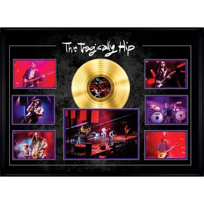 Frameworth The Tragically Hip: Concert Collage with Gold LP Framed Canvas (32x24")