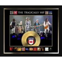 Frameworth The Tragically Hip: Man Machine Poem Collage with Gold LP Framed Canvas (28.5x38")