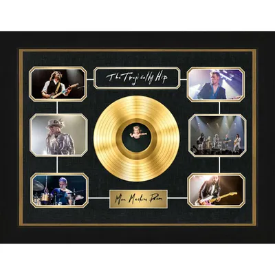 Frameworth The Tragically Hip: Man Machine Poem Band Collage with Gold LP Framed Canvas (28.5x38")