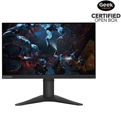 Boîte ouverte - Moniteur de jeu G-Sync DEL NT HD intégrale 1 ms 144 Hz 24,5 po G25-10 de Lenovo (65FEGCC2US) - Noir corbeau