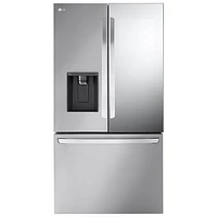 LG 36" 26 cu. ft. Smart Mirror InstaView Counter-Depth MAX French Door Refrigerator (LLFOC2606S) - Stainless - Only at Best Buy