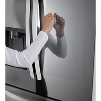 LG 36" 26 cu. ft. Smart Mirror InstaView Counter-Depth MAX French Door Refrigerator (LLFOC2606S) - Stainless - Only at Best Buy