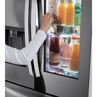 LG 36" 26 cu. ft. Smart Mirror InstaView Counter-Depth MAX French Door Refrigerator (LLFOC2606S) - Stainless - Only at Best Buy