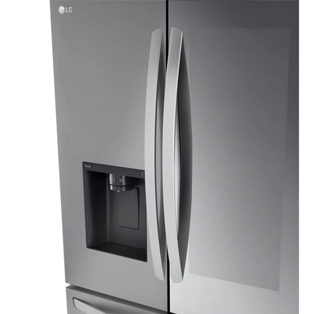 LG 36" 26 cu. ft. Smart Mirror InstaView Counter-Depth MAX French Door Refrigerator (LLFOC2606S) - Stainless - Only at Best Buy